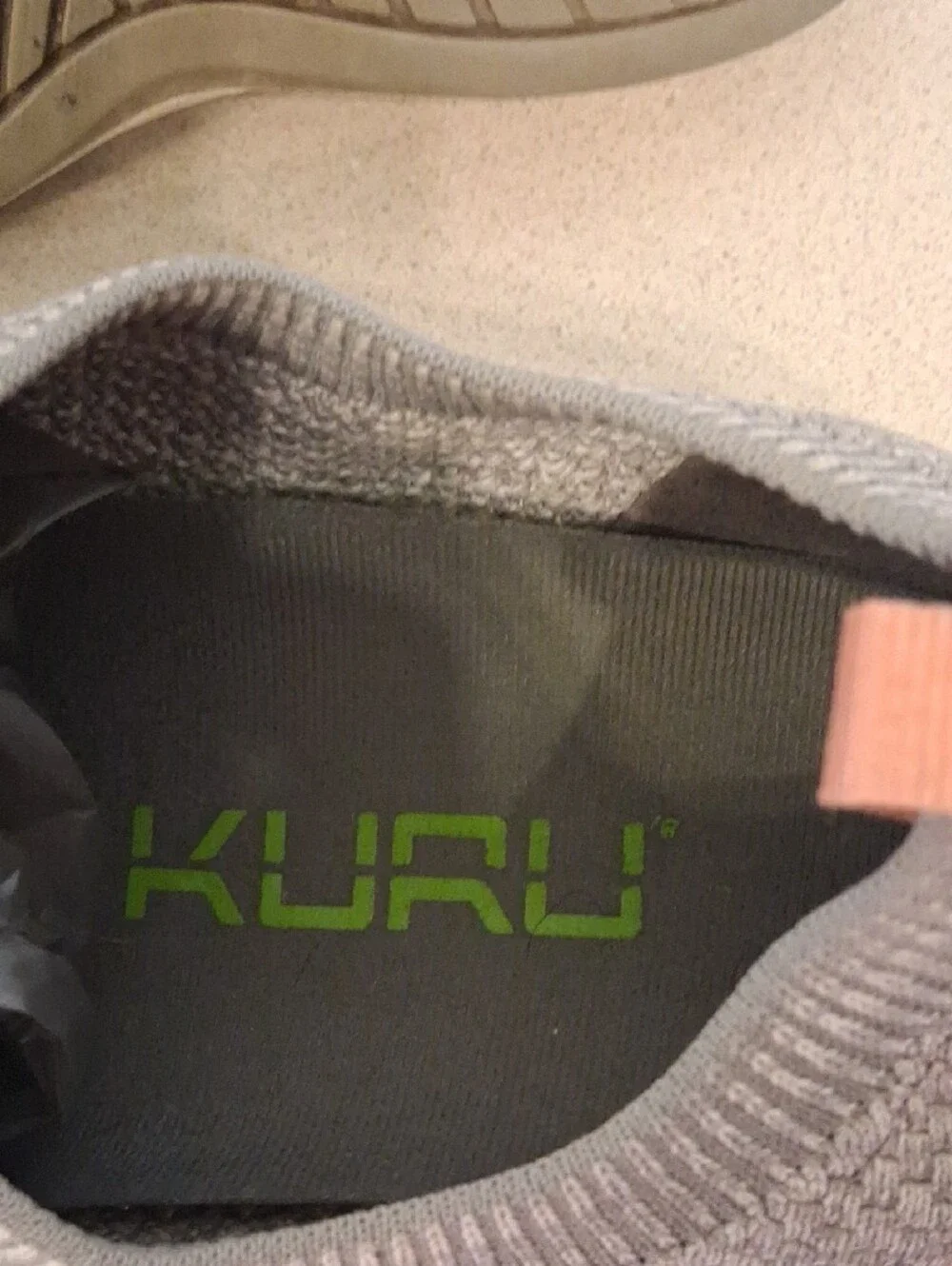 KURU Women Stride Light Gray Knit Slip-On Sneakers